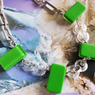 ビンテージグリーンネックレス